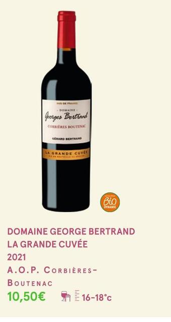 Monoprix Domaine george bertrand la grande cuvée 2021 offre