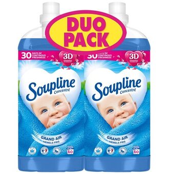 Carrefour Soupline adoucissant concentré duo pack offre