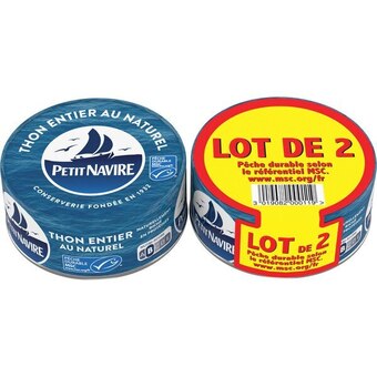 Carrefour Petit navire thon entier au naturel msc offre
