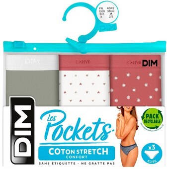 Carrefour Dim slips pockets coton offre