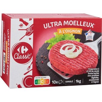 Carrefour Market Carrefour classic' steaks hachés à l'oignon surgelés offre