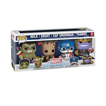Carrefour Pack de 4 figurines funko pop marvel holiday ou spiderman miles morales offre