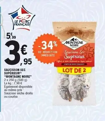 E.Leclerc Saucisson sec supérieur offre