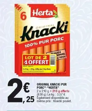 E.Leclerc Original knacki pur porc offre
