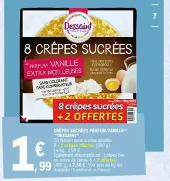 E.Leclerc Crêpes sucrées parfum vanille offre
