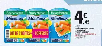 E.Leclerc 20 Bâtonnets de surimi le moelleux offre