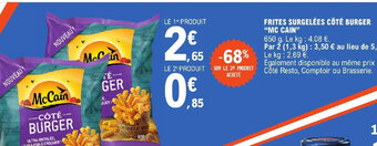 E.Leclerc FRITES SURGELÉES CÔTÉ BURGER "MC CAIN" offre