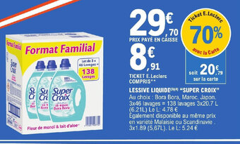 E.Leclerc LESSIVE LIQUIDE(³)(4) “SUPER CROIX" offre