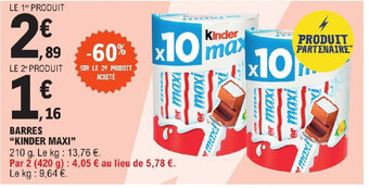 E.Leclerc BARRES "KINDER MAXI" offre