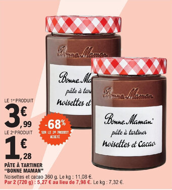 E.Leclerc PÂTE À TARTINER "BONNE MAMAN" offre