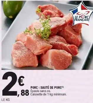 Porc : sauté de porc