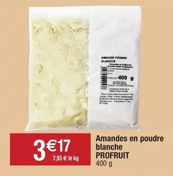 Migros Amandes en poudre blanche Profruit offre