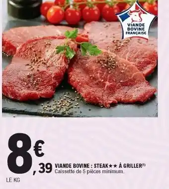 E.Leclerc Viande bovine : steak offre
