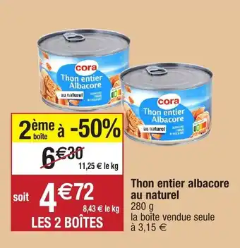 Migros Thon entier albacore au naturel offre