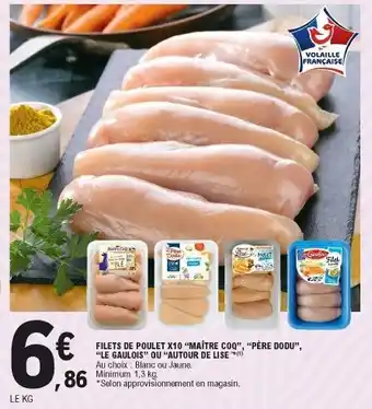 E.Leclerc Filets de poulet X10 offre