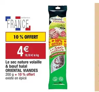 Migros Le sec nature volaille & bœuf halal offre