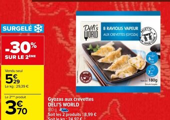 Carrefour Gyozas aux crevettes DELI'S WORLD offre
