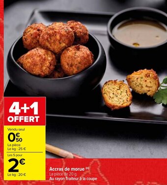Carrefour Accras de morue offre