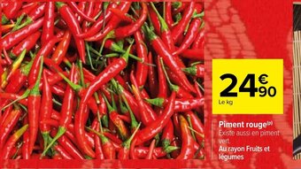 Carrefour Piment rouge offre