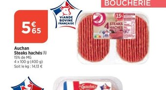 Bi1 Auchan Steaks hachés offre