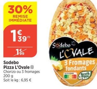 Bi1 Sodebo Pizza L'Ovale offre