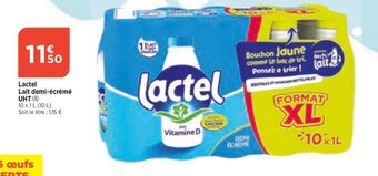 Lait demi-écrémé UHT