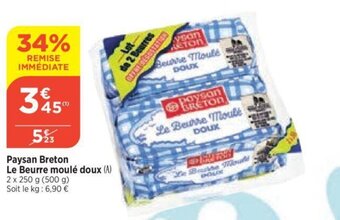 Bi1 Paysan Breton Le Beurre moulé doux offre