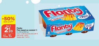 Bi1 Flanby Flan nappé au caramel offre