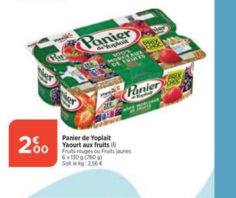 Bi1 Panier de Yoplait Yaourt aux fruits offre