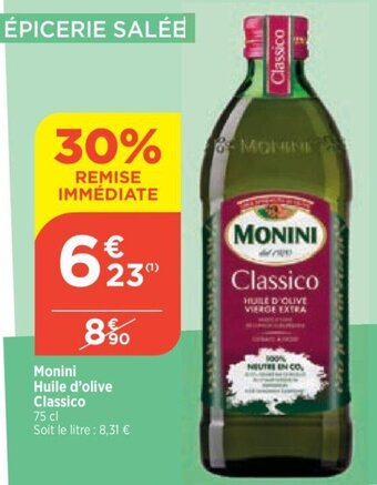 Bi1 Monini Huile d'olive Classico offre