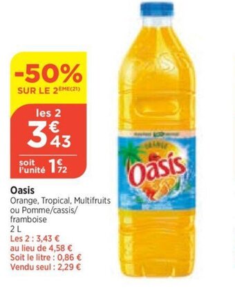 Bi1 Oasis offre