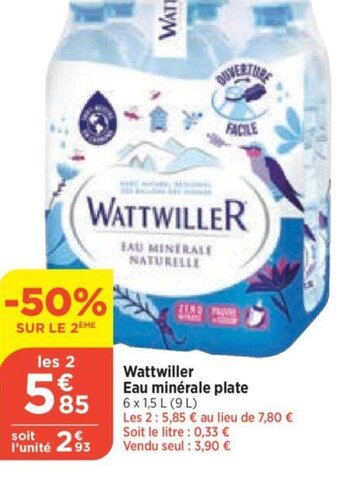 Bi1 Wattwiller Eau minérale plate offre