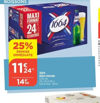 Bi1 1664 Bière blonde offre