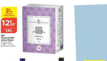 Bi1 IGP Terres du Midi Amica Vinum offre