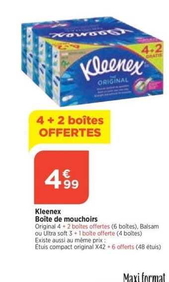Bi1 Kleenex Boîte de mouchoirs offre