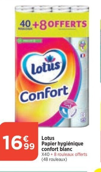 Lotus Papier hygiénique confort blanc