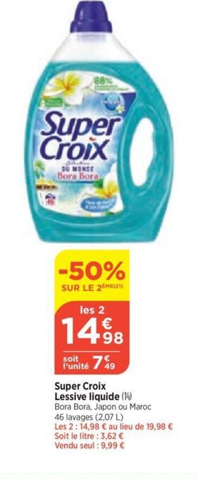 Bi1 Super Croix Lessive liquide offre