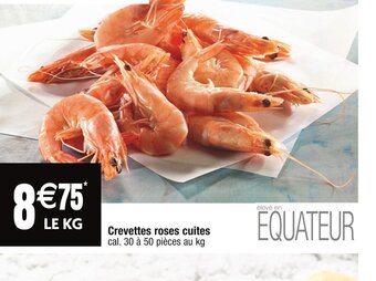 Crevettes roses cuites