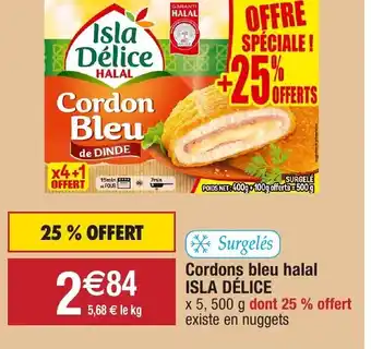 Migros Cordons bleu halal Isla Délice offre