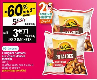 Cora x Carrefour L'Original potatoes aux épices douces MCCAIN offre