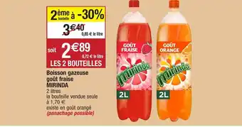 Migros Boisson gazeuse goût fraise Mirinda offre