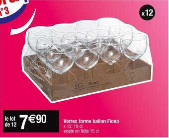 Cora x Carrefour Verres forme ballon Fiona offre