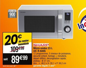 Cora x Carrefour Micro-ondes 23 L réf. R-644S offre
