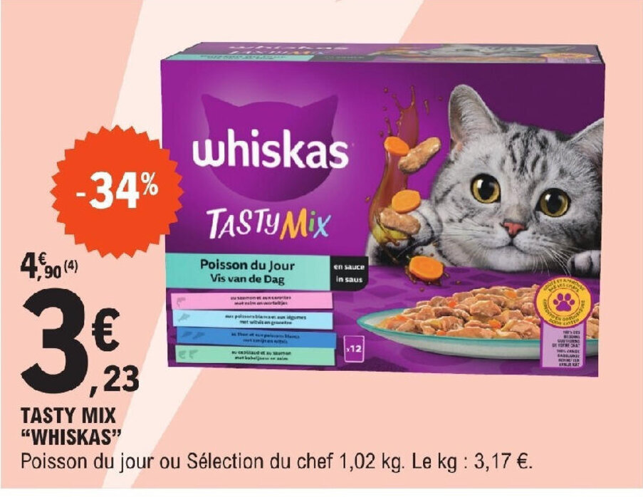 Promo TASTY MIX "WHISKAS" chez E.Leclerc