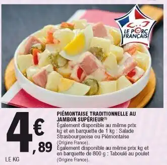 E.Leclerc Piémontaise traditionnelle au jambo supérieur offre