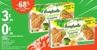 E.Leclerc 8 CROUSTIS DE LÉGUMES BROCOLIS SURGELÉS offre