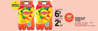 E.Leclerc BOISSON AU THÉ SAVEUR PÊCHE "LIPTON" offre