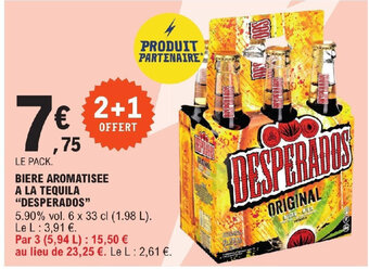 E.Leclerc BIERE AROMATISEE A LA TEQUILA “DESPERADOS” offre