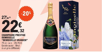 E.Leclerc CHAMPAGNE PRESTIGE DEMOISELLE "DEMOISELLE VRANKEN" offre