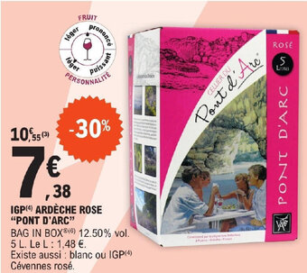 E.Leclerc IGP (4) ARDÈCHE ROSE "PONT D'ARC" offre